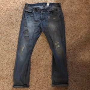 H and M boyfriend low waist jeans